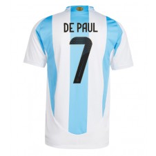 Argentina Rodrigo De Paul #7 Hjemmedrakt Copa America 2024 Kortermet